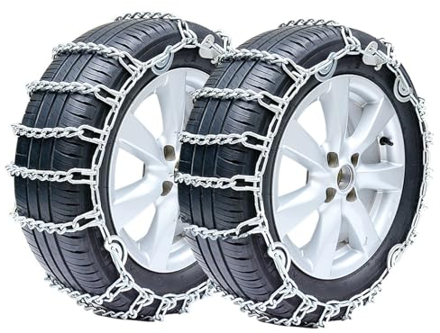 JXYQZD Schneeketten für Autos – 2 Stück Notfall-Universal-Reifenketten, Passend für Reifenbreite 155–275 mm, 5,7 mm Schneekette Aus Legiertem Stahl, für SUV/LKW/Minivan/Pickup (Size : 195)