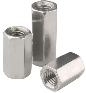 NORAZE 1 Stück Linksgewinde 304 Edelstahl Sechskantstangen-Kupplungsmuttern Standoff Spacer Lange Sechskantmutter M6 M8 M10 M12 M14 M16 (Color : 1PCS, Size : M8x25mm)