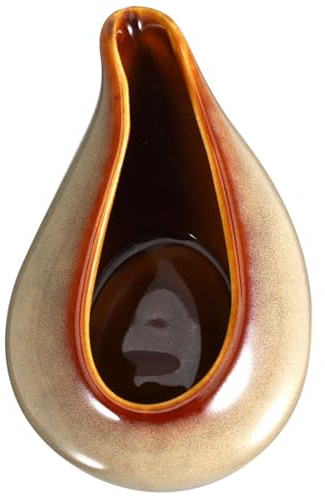 Amosfun Ceramic Sauce Pitcher Gravy Boat Creamer Porcelain Milk Jug Syrup Dispenser for Salad Dressing Coffee Tea 3.54X2.36X1.96In