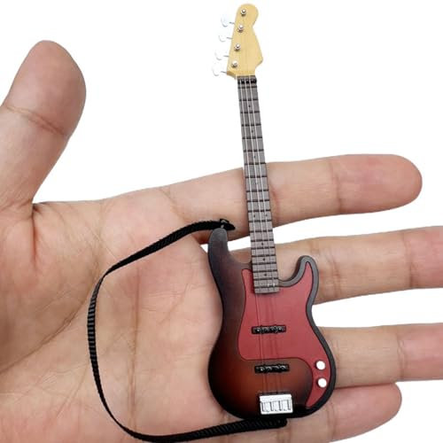 Lerpwige Miniatur Gitarren Figur Für 1/12 Puppenhäuser. Kleine Gitarren Modellfigur Tisch Display Puppenhäuser Zubehör