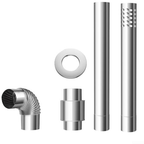 Robusto kit de chimenea de acero inoxidable con tubo perforado para evitar obstrucciones de desechos en calentadores de agua a gas