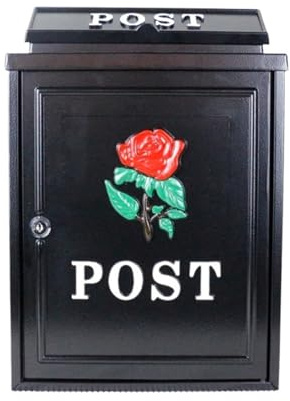 AMYSTY Cassetta Postale Cassetta Lettere Cassetta Postale Cassette delle Lettere Cassetta Postale Cassetta Postale Cassetta Postale da Esterno Nera da Parete Cassette Postali Condominiali
