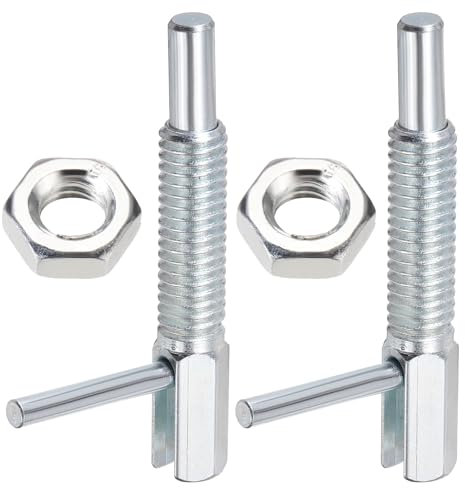 PATIKIL Retractable Indexing Plunger Pin, 2 Pcs M6x1 Carbon Steel Spring Safety Pin Spring Loaded Latch Telescopic Locking Pin with L-Handle for Industrial Equipment