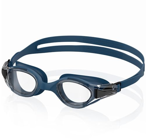Ambienden Swimming Goggles For Men Women | Waterproof Anti-Fog Goggles Swimming Adult Youth Unisex | Comfort Fit With Soft Nose Bridge Goggles For Outdoor/Indoor-CobaltBL