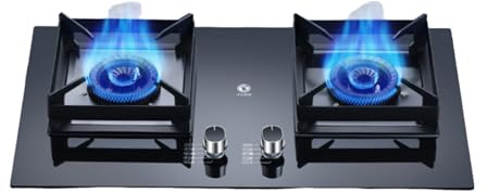 Fornello A Gas Portatile, Piano Cottura In Acciaio Inox A 2 Fuochi, GPL/GNL A Doppio Uso, Struttura Quadrata Con Copertura In Rame Puro, For Cucinare All'aperto(NG)