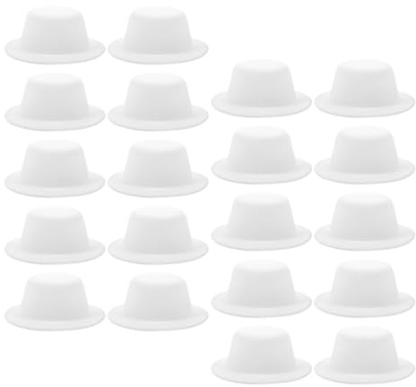 KOMBIUDA 20 St Handgjorda Cylinderhattar Mini Cylinderhatt Snögubbe Cylinderhatt Minihattdekor Festklädsel Tillbehör Dekorativa Miniatyrhattar Miniatyrtrollkarlhatt Små Hattar Liten