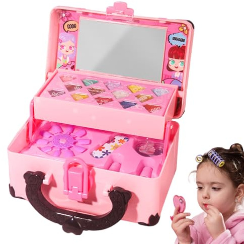 Mädchen Make-up Set Spielschminke Lippenstift Lidschatten