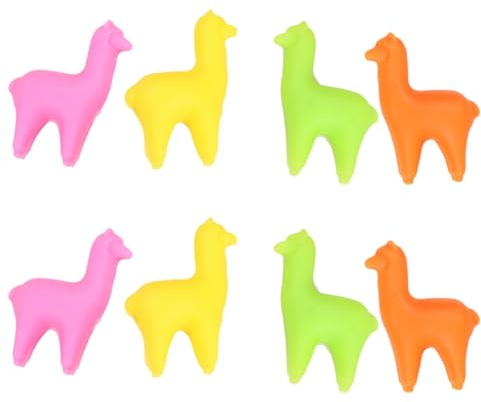 Healvian Segna Bicchieri in Plastico Design Alpaca 8 Pezzi Identificatori per Vino Etichette per Bicchieri da Bar e Discoteche per Riconoscere Proprio Drink Colore Casuale