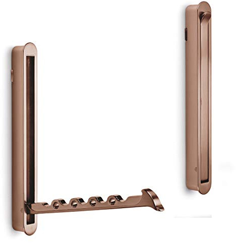 SOTECH Einlass Klapphaken ZILLY Kupfer poliert 140 x 16 x 14 mm | Kleiderhaken Garderobenhaken zum einfräsen