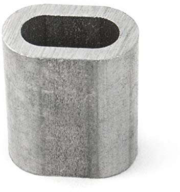 20 pcs of 6 mm Alu Ferrules Aluminium Rope Sleeves Wire Rope