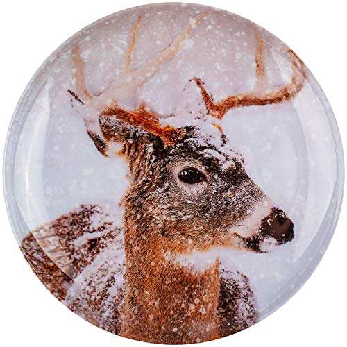 alles-meine.de GmbH Geschirr Motivwahl & Artikelwahl__ Teller/Speiseteller - Rentier/Elch im Schnee - Weihnachtsmotiv - Weihnachten - Ø 20 cm - Weihnachtsteller - Abendbro..