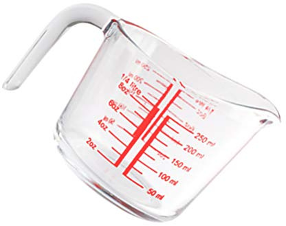 1 Pc Vaso Medidor De Vidrio Tazas Medidoras De Vidrio Taza Medidora De 250 Ml Jarra Medidora Transparente Tazas De Escala De Mezcla Herramienta Horno Microondas Taza Graduada
