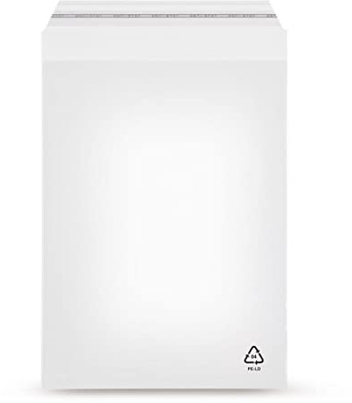 100x Adhäsionsverschlussbeutel DIN A4, 225x310 mm, 50 mm Klappe, Klarsichttüten Mittelgroß, Transparent, Antistatic, selbstklebende Beutel, ideal zum Einpacken von Printmedien oder Textilien