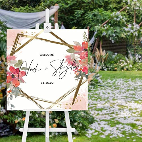 Willkommensschild aus Holz, personalisierbar, vertikales Probe-Dinner-Willkommensschild für charmante Hochzeiten, 50,8 x 50,8 cm