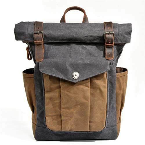 Retro Rucksack Herren und Damen Rucksack Canvas Reise Computer Tasche Outdoor Sport Bergsteigen Tasche Rucksack (D Einheitsgröße)