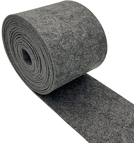 aufodara Rollo de Fieltro de 14cm x 500cm Tela de Fieltro 3mm de Grosor Fieltro de Poliéster para Bolsa de Fieltro, Manualidades de Costura, Patchwork, Jardín Disco de Mantillo Fieltro (Gris Oscuro)