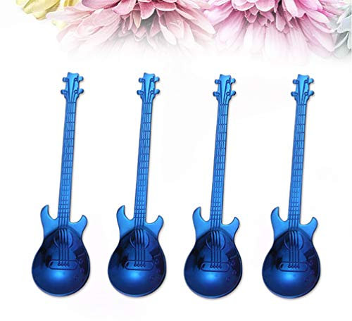 UPKOCH 4pièces Lot De Cuillères à Café Forme Guitare Mélanger Boissons Froides Thé Accessoires Cuisine