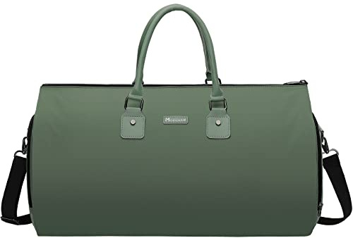 Modoker Wandelbare Kleidersäcke für Reisen, Handgepäck für Damen und Herren, Weekender – 2 in 1 hängender Koffer, Anzug, Reisetaschen, grün