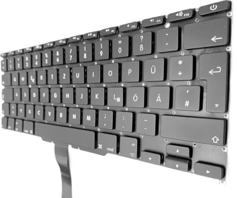 T-ProTek DEUTSCHE - Tastatur mit Beleuchtung kompatibel für MacBook Air 11 A1370 (Mid 2011) Serie