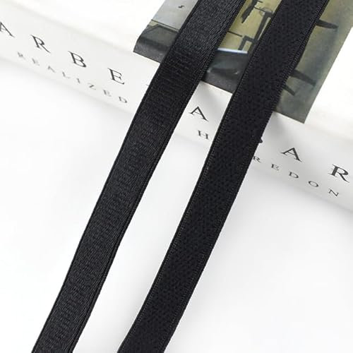 5/10/20/50M 10 mm Bandas elásticas de colores Ropa interior Correa para el hombro 3/8 '' Sujetador de nailon con banda de goma para decoración de cinturón, cinta de correas de resorte, color