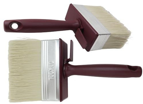 2 Pack Shed and Fence Paint Brush, 4-Inch Paintbrushes Decorating, Decking Paint Brush, Masonry Paint Brush, Fence Brush Large Paint Brush for Painting Shed, Fence, Decking & Exterior Walls