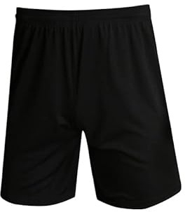 MIXLAC Pantalones Cortos Deportivos para niños - Ropa Deportiva Escolar Unisex para fútbol, Running, Entrenamiento y Gimnasio Negro 11-12 años