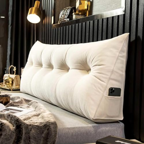 YSZBD Rückenkissen Keilkissen für Bett und Sofa, Lendenkissen, Bett-Rückenstütze Keilform Rückenstützkissen Stützkissen Sitzkissen für Bett Sofa Kopfteil Lesekissen,#8-180x50x20cm