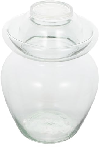 FUNOMOCYA Bocal de Conservation en Verre Grosse Capacité Surface Lisse et Coins Arrondis, Pot Pratique Pickling des Légumes à Usage Domestique