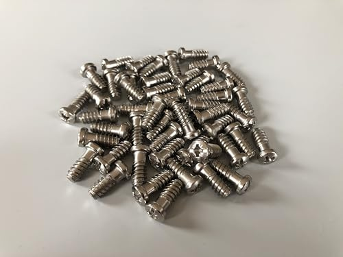 NELI Lot de 50 vis Euro pour meubles pour charnières (par exemple pour charnières PAX, charnières complémentaires), dimensions : 6,3 x 14,5 mm, tête ronde