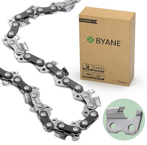 BYANE 1-Pack Carbide Chainsaw Chain 14 Inch 3/8 LP .050 Gauge 50DL | Fits Stihl MS 170/MS 171/MS 180/MS 191T/MS 192/MS 210/MSA 220