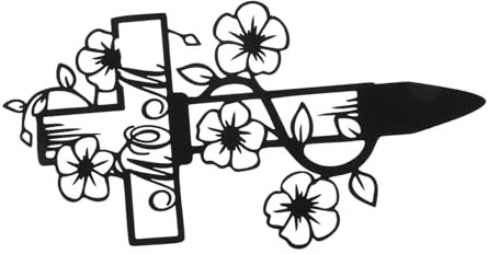 CAXUSD 1 Satz Friedhofs-gedenkkreuze – Gedenktafel Aus Eisen Friedhofs-dekorative Pfähle Grabmarkierung Garten-gedenkpfähle Temporäre Friedhofs-Dekoration