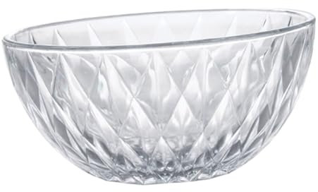 MAGICLULU Verre Cristal Bol Verre Saladier à Légumes Plat de Service Bol à Fruits Transparent