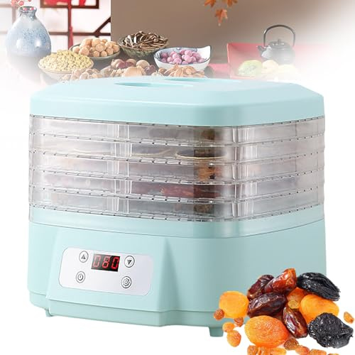 Liofilizadora,máquina Secadora De Carne De 6/8 Capas con 6 Bandejas,Flujo De Aire De 360° para El Hogar,Tempe Ajustable 35-70 ℃ Y Temporizador De 48h,máquina Deshidratadora De Alimentos,para Dulces