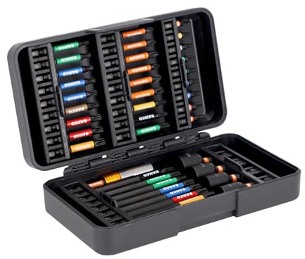 Bahco 54 Piece Standard Bit Set | Phillips Pozi TORX Bit Kit | Comprehensive mixed bit set with Phillips Pozi TORX and Hex bits