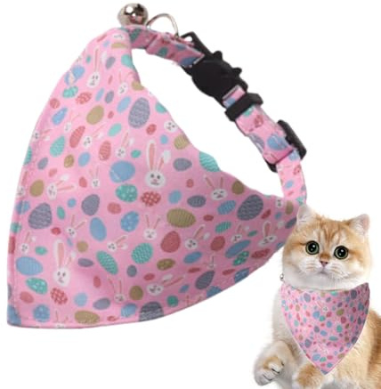 -Hundehalstuch, Lätzchenhalsband für Haustiere, Ostern | Halstuch für Hunde mit Haseneier-Druck | Verstellbares Lätzchen für Haustiere, Halsband