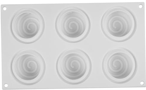 XVHOAB Zimtrollen Silikonform 6 Hohlraum Silikonformen zum backhitzebeständigen und mikrowellen sicheren Dessertformen für Kuchenpudding-Schokolade machen Silikon