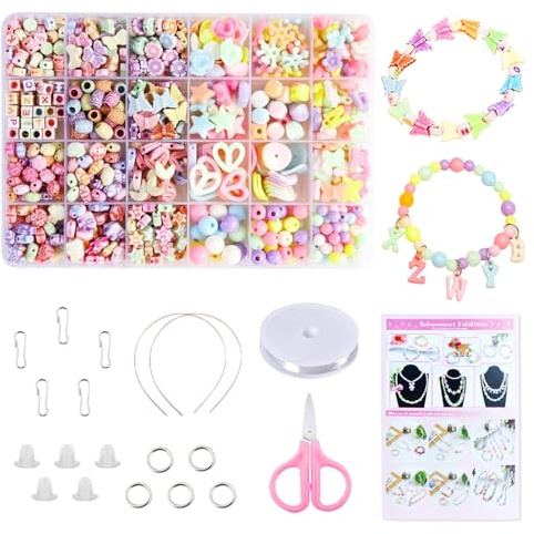 Armbänder Selber Machen Kinder,Freundschaftsarmbänder Selber Machen,Armband Basteln Mädchen,Schmuck Basteln Mädchen,Armband Bastelset,Kreative Geschenke für Kinder und Erwachsene