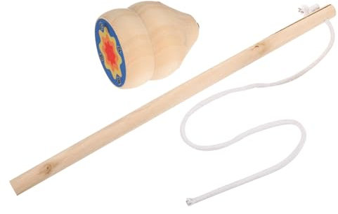 Vaguelly Holz Gyro Spielzeug Für Kinder Und Leichtes Holzmaterial Traditioneller Chinesischer Drehteller Mit Oberspielzeug Für Hand Augen Koordination Im Freien