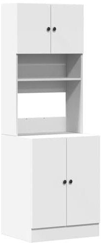 Cabinet Aktenschrank Küchenunterschrank Vorratsschrank - Küchenschrank Weiß 60x50x180 cm Holzwerkstoff für Badezimmer Esszimmer Wohnzimmer Küche