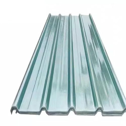 2mm Corrugated Roofing Sheets,Clear Roof Sheet,3/5/6/8/10/14/17 Pcs UV Protection Transparent Impact Resistance Fiberglass Day lighting Panels,Replacement Shed Panel