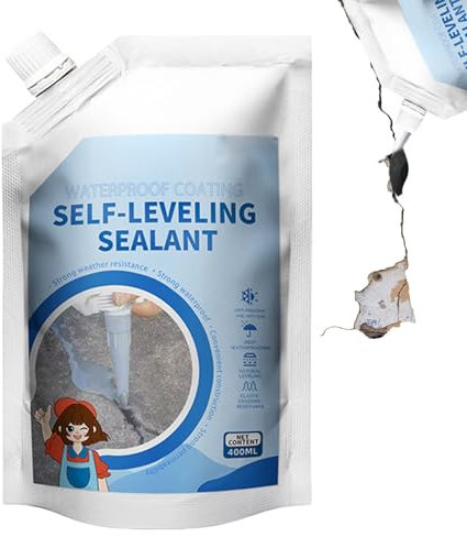 Sigillante Per Cemento - Riempitivo Autolivellante Impermeabile,Malta Rapida 500ml Per Fughe Bagno Cucina Piscina Basamento Tetto