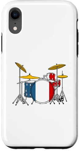 Batterie Drapeau Français, Batteur Musicien Coque pour iPhone XR