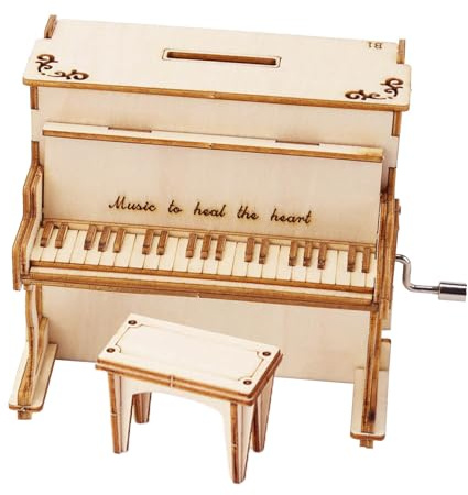 Puzzles 3D pour Adultes | Kit Modèle De Puzzle en Bois Boîte À Musique Piano,Kit Construction Loisir Créatif pour Salon Chambre Déco Maison