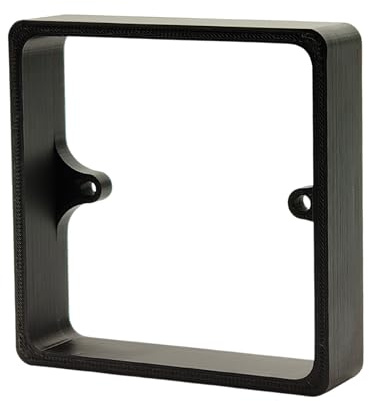 1-Gang 20mm Black Single Socket Spacer - Wall Box Extender for Light Switches or Sockets