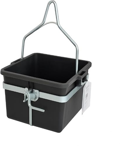 FERRI GROUP Seau pour Monte-Charge – Seau en Plastique avec Structure Métallique pour Treuil – Coffre à Outils de Chantier pour Usage Professionnel (Carré 40x40 cm)