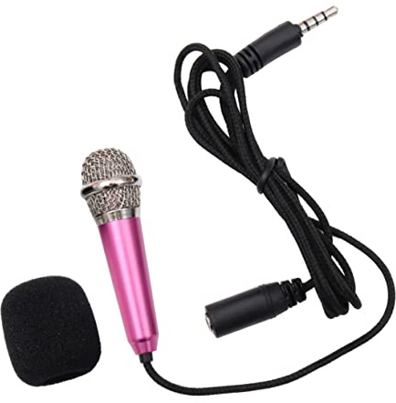 SUPVOX Mini Microfono Portatile Senza Fili Per Karaoke Altoparlante Integrato, Compatibile Smartphone, Pc e Tablet, Dotato Di Cuffie e Design Leggero Per Registrazioni Vocali Dinamiche