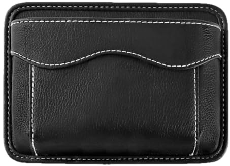 BEPSYOM Mini-Organisateur en Cuir, Poche Latérale pour Siège Auto, Rangement Compact pour Documents, Carnets, Téléphone, et Accessoires Voiture Intérieur