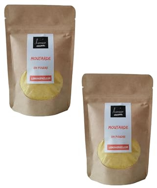 Poudre de Moutarde Le Monopati Original 80g (2x 40g) | Origine Inde | Graines de Moutarde Moulues 100% Naturelles | Épice Polyvalente pour Sauces, Marinades, Pickles et Mélanges Maison