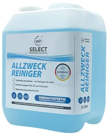 Allzweckreiniger Gebrauchsfertig, 5 Liter, Kraftvoll gegen Fett und Schmutz, für Haushalt, Werkstatt, Auto und Böden, bis 1:2 verdünnbar WP Select