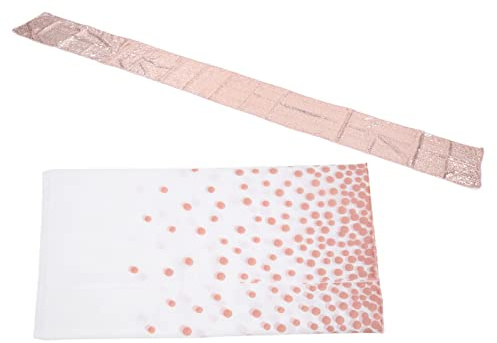 Ycauty Rose Gold Dot Party Bordsdukar Eleganta Vattentäta Rektangelöverdrag för Fester Bröllop 54x108in Plastpolyester